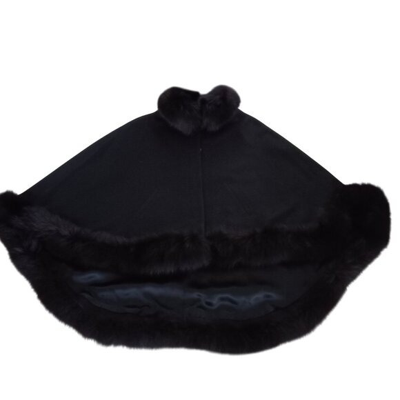 Sofia Cashmere Lined Cape/Coat with Finland Fox Fur NWT - Picture 5 of 8